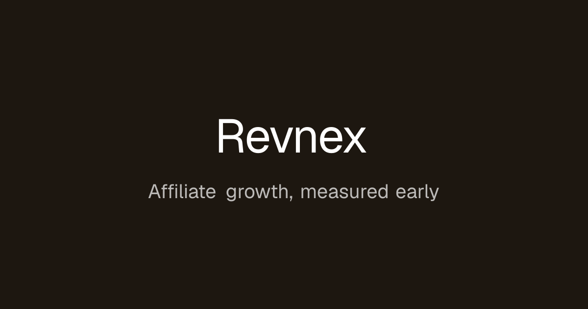 Revnex — Most marketing funnels end with you refreshing a dashboard like it owes you money.…